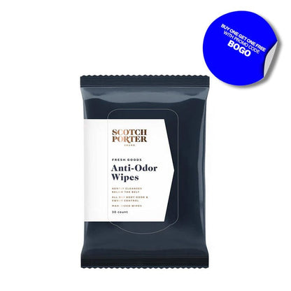 SCOTCH PORTER BRAND Skin Care Anti-Odor Wipes For Men