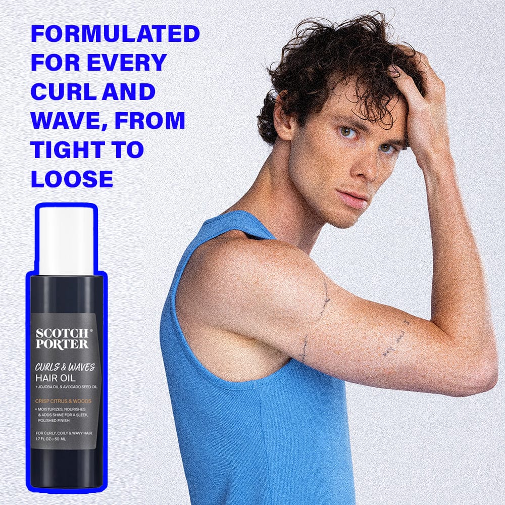 SCOTCH PORTER BRAND Hair Care Products Nourishing Hair Oil For Men With Curly & Wavy Hair