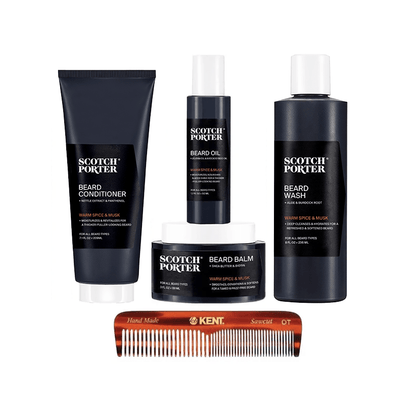 SCOTCH PORTER BRAND Beard Care Products Beard Care + Comb Signature Collection Bundle