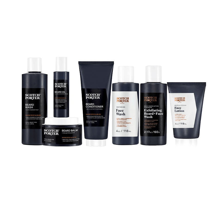 SCOTCH PORTER BRAND Beard Care Products Beard & Face Collection: Complete Grooming Essentials